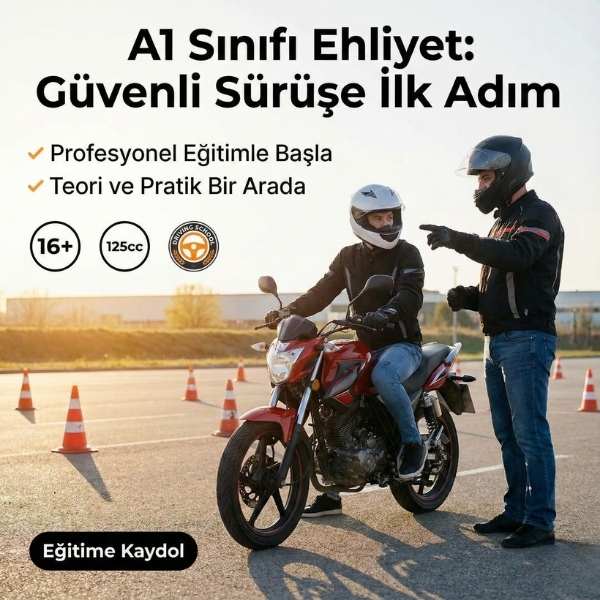 A1 Sınıfı Ehliyet (125 cc ye kadar motosiklet) görseli