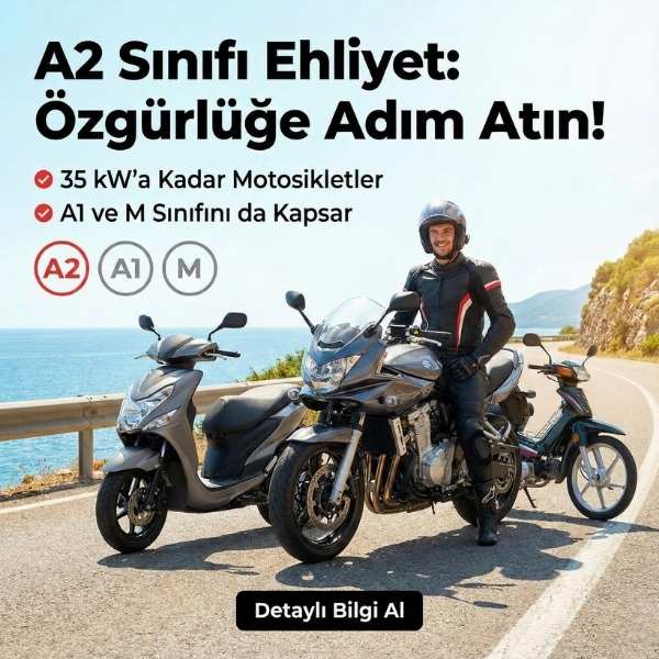 A2 Sınıfı Ehliyet (600 cc ye kadar motosiklet) görseli